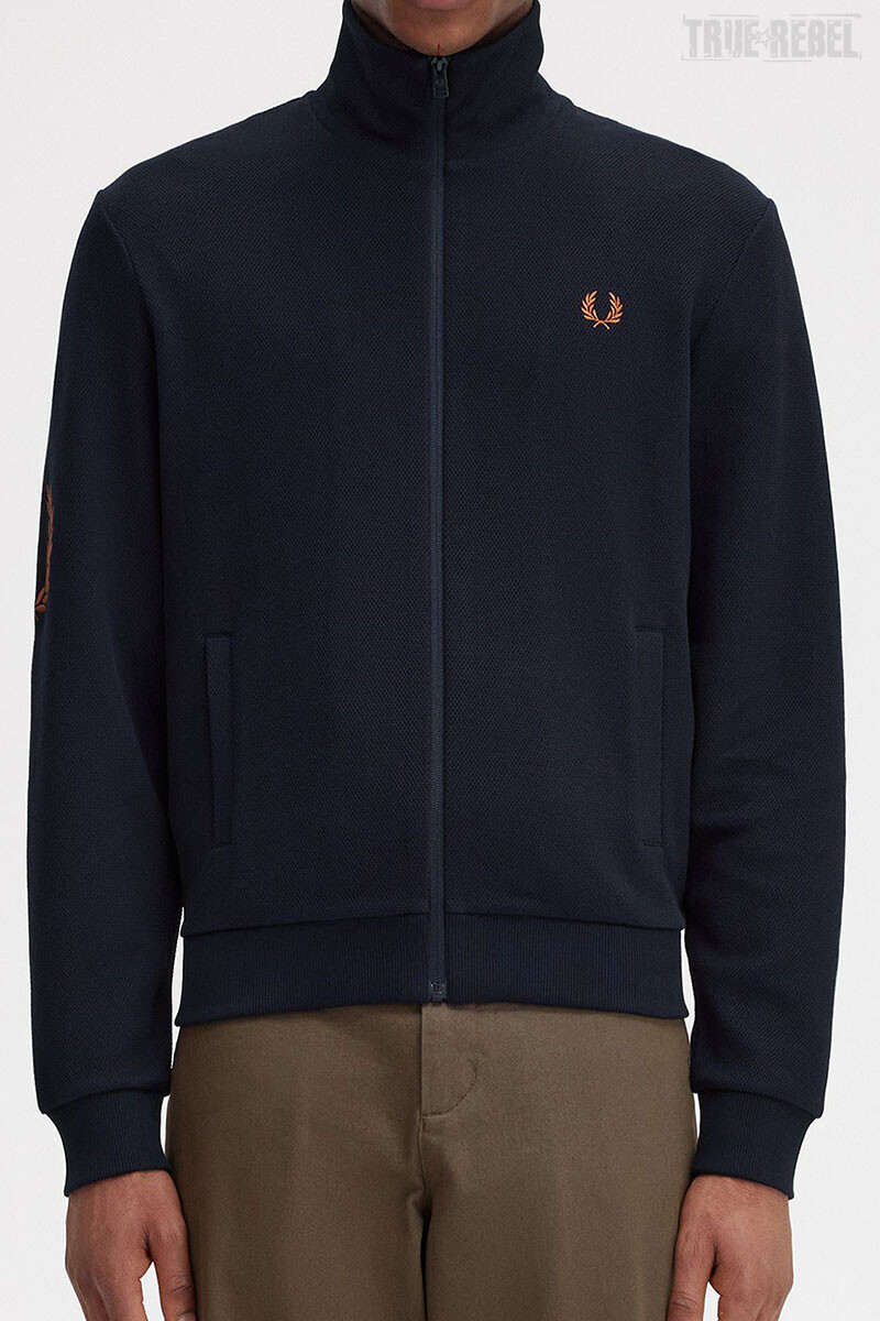 Fred Perry Kintted Rib Bomber Jacket Black