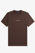 Fred Perry T-Shirt Embroidered Burnt Tobaco