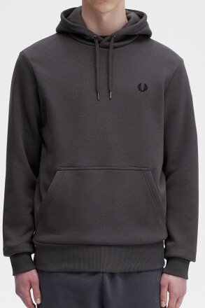 Fred Perry Tape Detail Hoodie Gunmetal