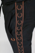 Fred Perry Trackpants Seasonal Taped Black Whiskey Brown