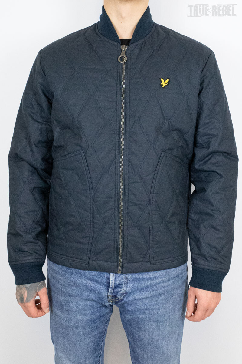 Lyle and scott wadded hooded bomber jacket best sale