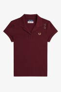 Fred Perry Amy Pique Shirt Open Collar Oxblood