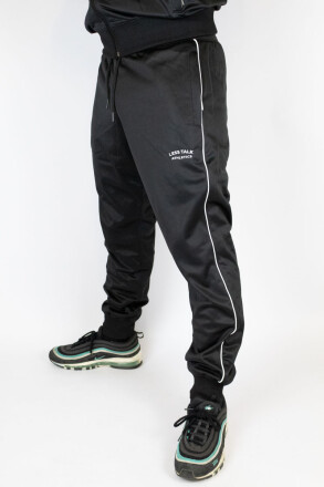 Less Talk Athletics Piped Trackpants Black