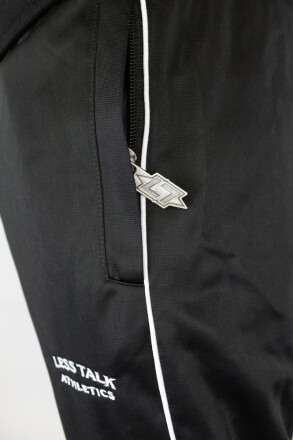 Less Talk Athletics Piped Trackpants Black