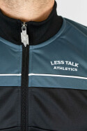 Less Talk Athletics Piped Trackjacket Black Petrol