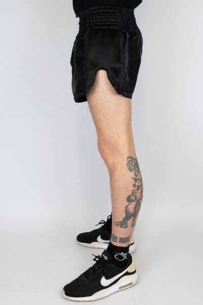 Black fashion shoes and shorts