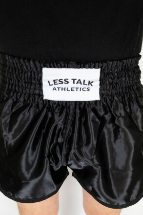 Less Talk Muay Thai Shorts All Black
