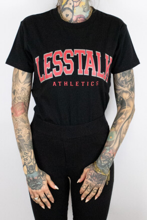 Less Talk College T-Shirt Black