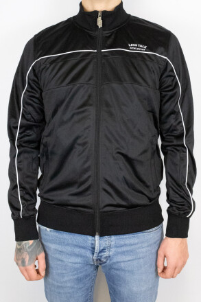 Less Talk Athletics Piped Trackjacket Black Petrol