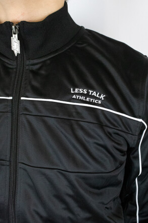 Less Talk Athletics Piped Trackjacket Black Petrol