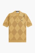 Fred Perry Amy Argyle Knitted Shirt 1964 Gold