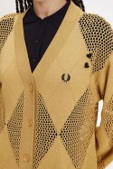 Fred Perry Amy Winehouse Argyle Knitted Cardigan 1964 Gold