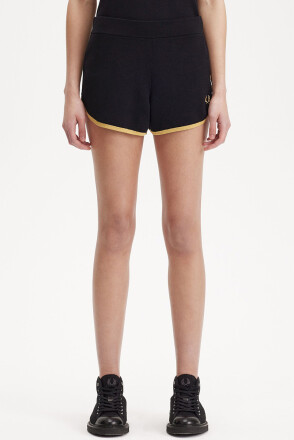 Fred Perry Amy Winehouse Knitted Shorts Black