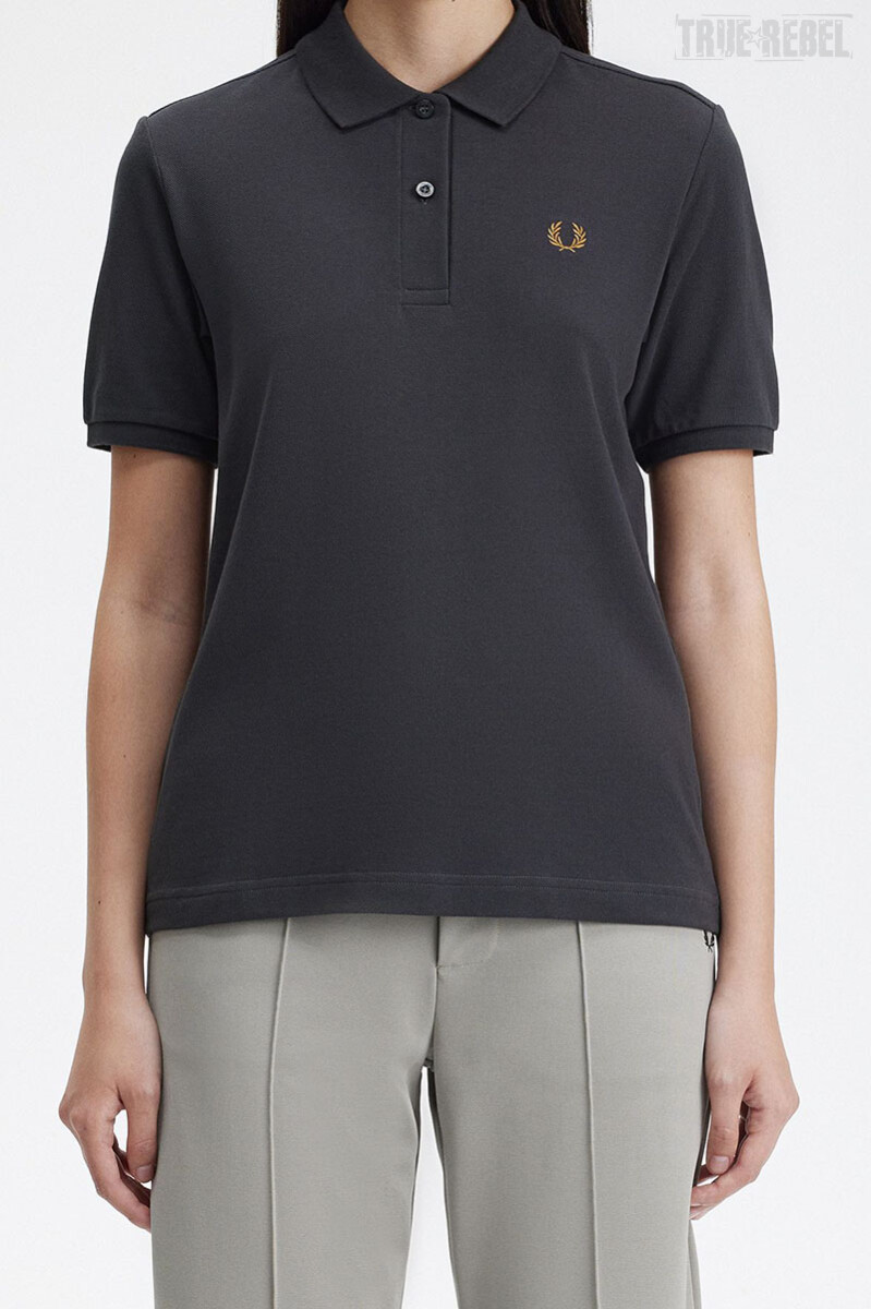 Fred Perry Ladies Plain Polo Anchor Grey