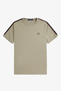 Fred Perry Ringer T-Shirt Contrast Tape Warm Grey Brick