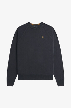 Fred Perry Ladies Jumper Crew Neck Anchor Grey