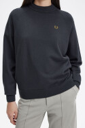 Fred Perry Ladies Jumper Crew Neck Anchor Grey