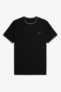 Fred Perry T-Shirt Twin Tipped Black Warm Stone