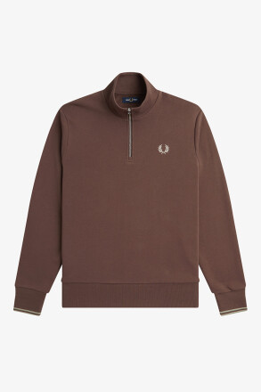 Fred Perry Halfzip Sweater Brick