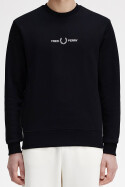 Fred Perry Sweater Embroidered Black