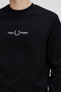 Fred Perry Sweater Embroidered Black