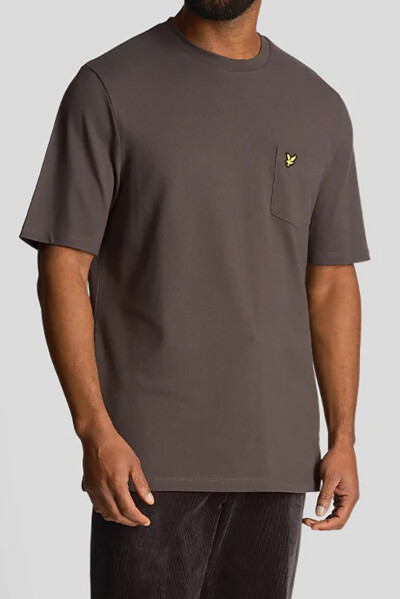 Lyle & Scott Plain Pique Pocket T-Shirt Gunmetal