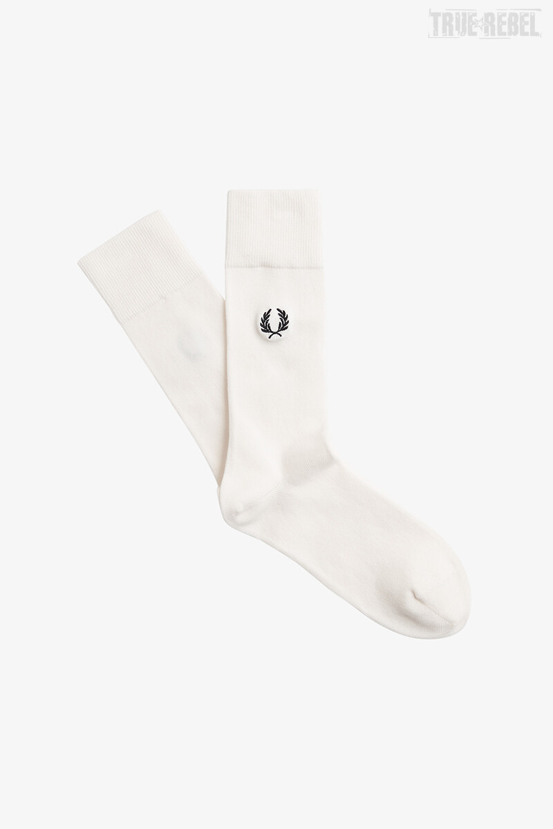 Fred Perry Socks Classic Laurel Wreath Snow White