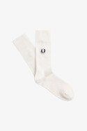Fred Perry Socks Classic Laurel Wreath Snow White