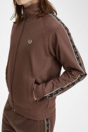 Fred Perry Track Jacket Contrast Tape Brick Warm Grey