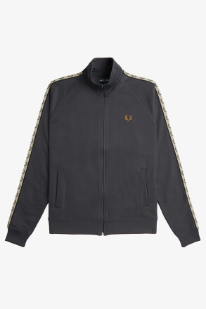 Fred Perry Track Jacket Contrast Tape Anchor Grey