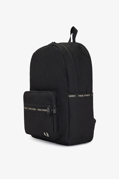 Fred Perry Taped Backpack Black Warm Grey