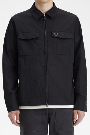 Fred Perry Zip Overshirt Black