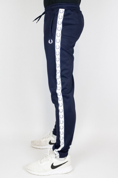 Fred Perry Taped Track Pants Carbon Blue White