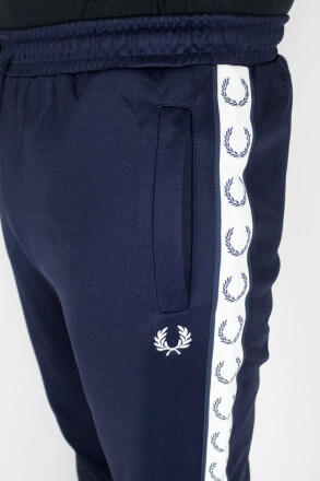 Fred Perry Taped Track Pants Carbon Blue White