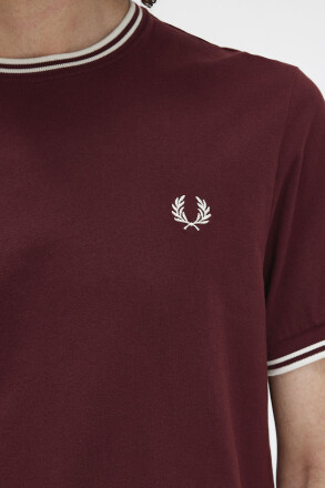 Fred Perry T-Shirt Twin Tipped Oxblood