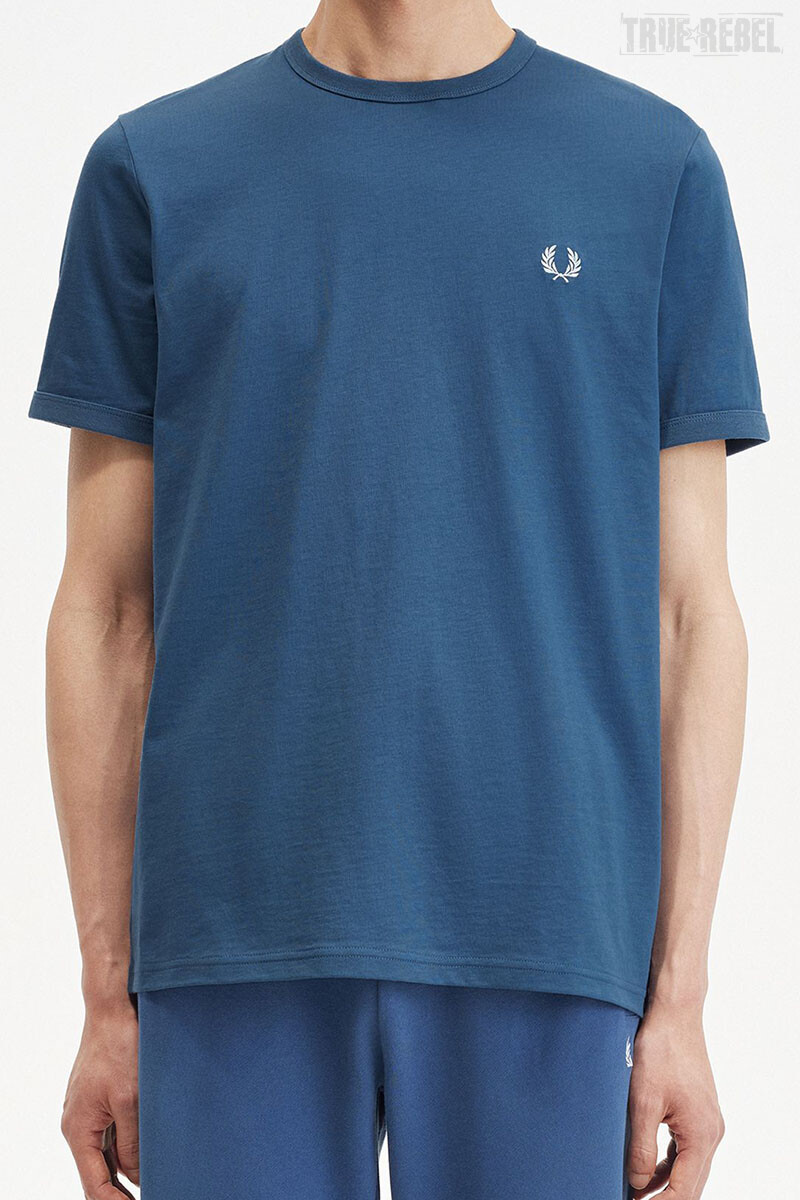 Fred Perry Ringer T-Shirt Midnight Blue