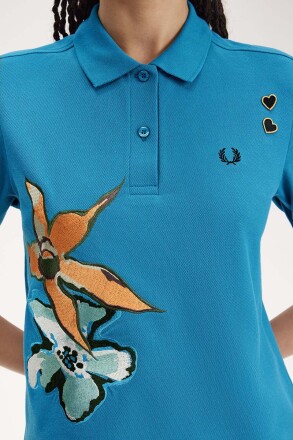 Fred Perry Amy Winehouse Polo Embroidered Runaway Ocean