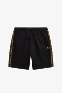 Fred Perry Shorts Taped Sweat Black Warm Stone