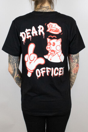 True Rebel T-Shirt Dear Officer Black