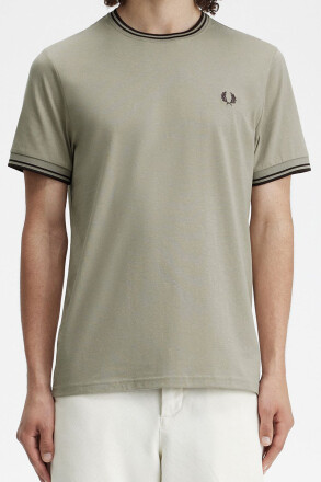 Fred Perry T-Shirt Twin Tipped Warm Grey Brick