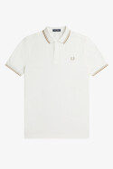 Fred Perry Polo Shirt Twin Tipped Snow White Oat