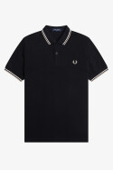 Fred Perry Polo Shirt Twin Tipped Black Snow White