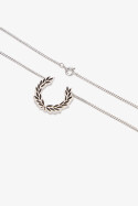 Fred Perry Necklace Laurel Wreath Metallic Silver