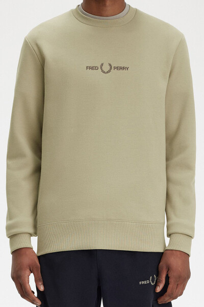 Fred Perry Sweater Embroidered Warm Grey