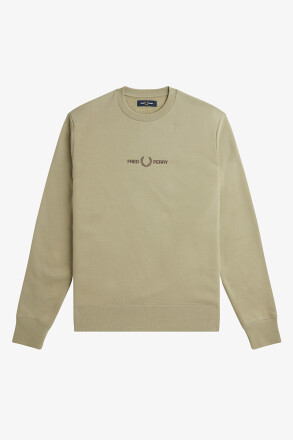 Fred Perry Sweater Embroidered Warm Grey