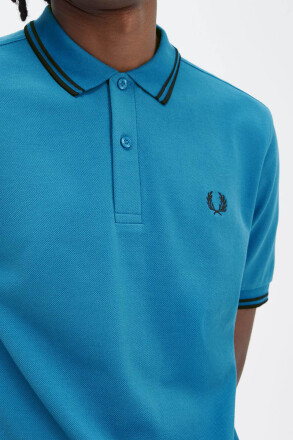 Fred Perry Polo Shirt Twin Tipped Ocean Navy