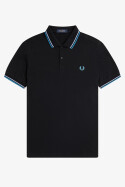 Fred Perry Polo Shirt Twin Tipped Black Light Smoke