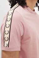 Fred Perry Ringer T-Shirt Contrast Tape Dusty Rose Pink