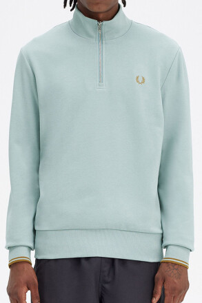 Fred Perry Halfzip Sweater Silver Blue
