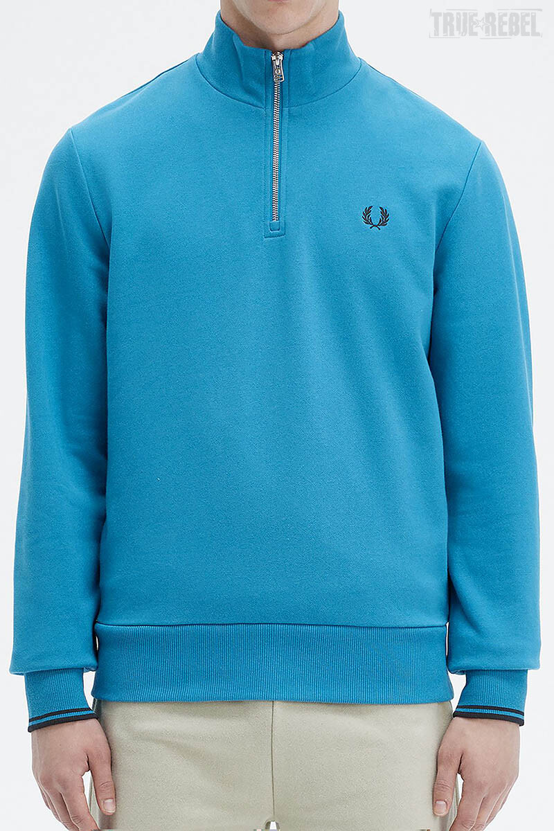 Fred Perry Halfzip Sweater Ocean Navy